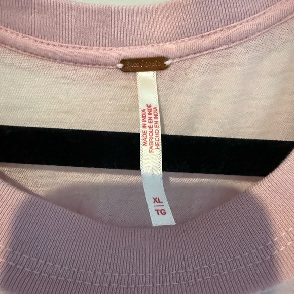 Pink Lace Trim Women's Top - Picture 3 of 4